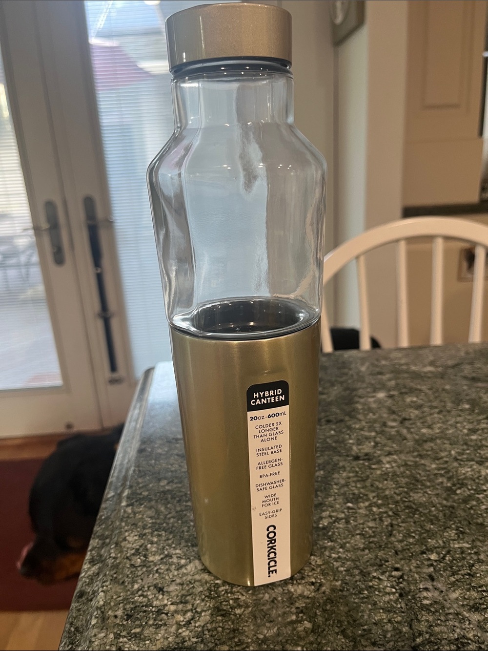 Corkcicle Hybrid Canteen in gold and Clear